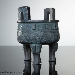 Vase rond (ding) tripode Ke, récipient destiné à la cuisson